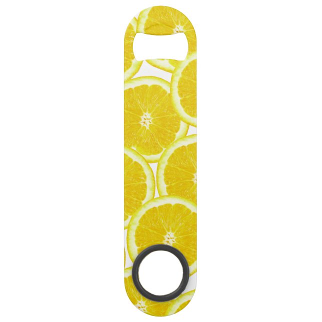 Summer Citrus Lemon Slices Speed Bottle Opener (Front)