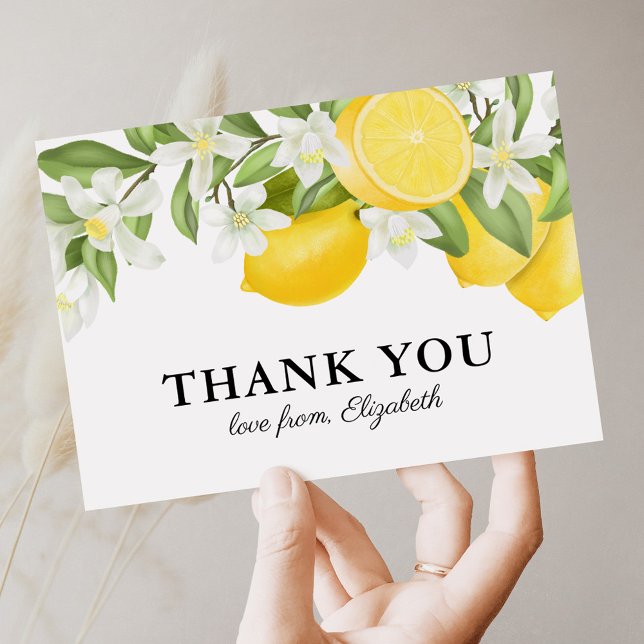 Summer Citrus Lemon Thank You Card (Creator Uploaded)