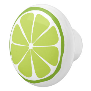 Summer Citrus Lime Ceramic Knob