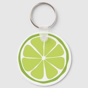 Summer Citrus Lime Keychain by LMHDesigns at Zazzle