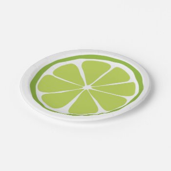 Summer Citrus Lime Paper Plates by LMHDesigns at Zazzle