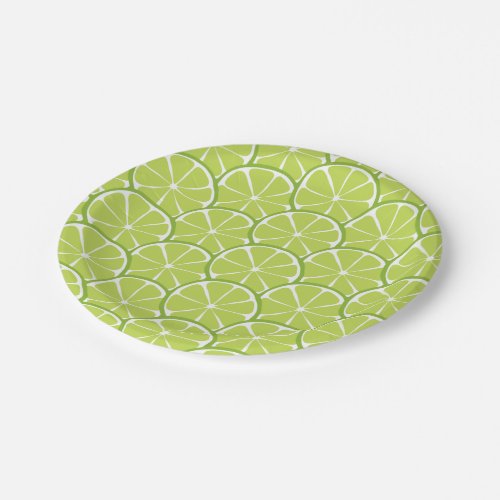 Summer Citrus Lime Slices Paper Plates