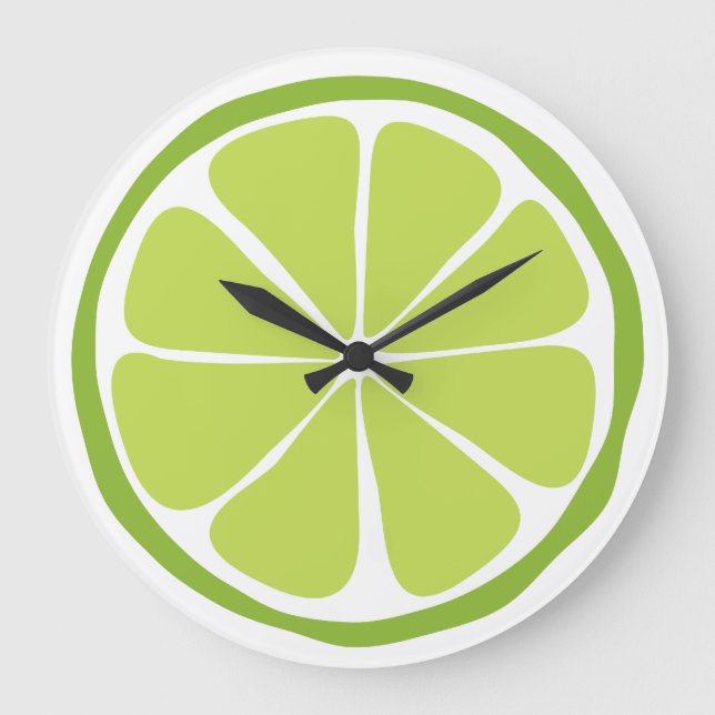 Summer Citrus Lime Wall Clock (Front)