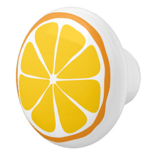 Summer Citrus Orange Ceramic Knob