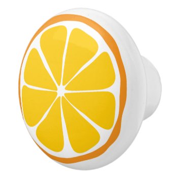 Summer Citrus Orange Ceramic Knob by LMHDesigns at Zazzle