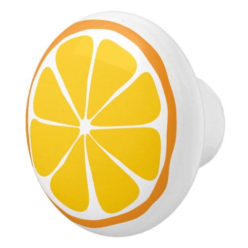 Summer Citrus Orange Ceramic Knob
