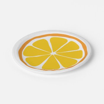 Summer Citrus Orange Paper Plates by LMHDesigns at Zazzle