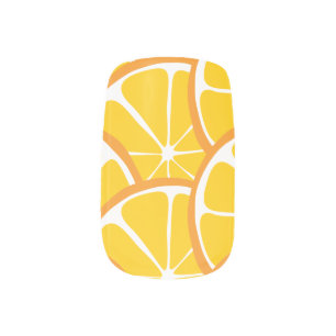 Summer Citrus Orange Slices Nail Art