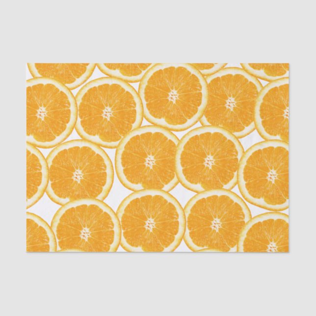 Summer Citrus Orange Slices Tissue Paper (Front)