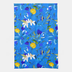 Summer, citrus ,Sicilian style ,lemon fruit Kitchen Towel