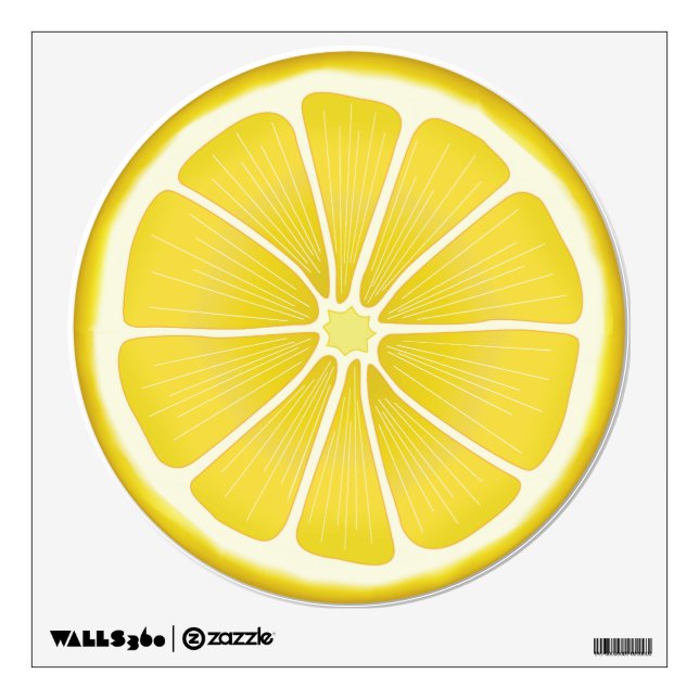 Summer Citrus Slice Design Wall Decal (Front)