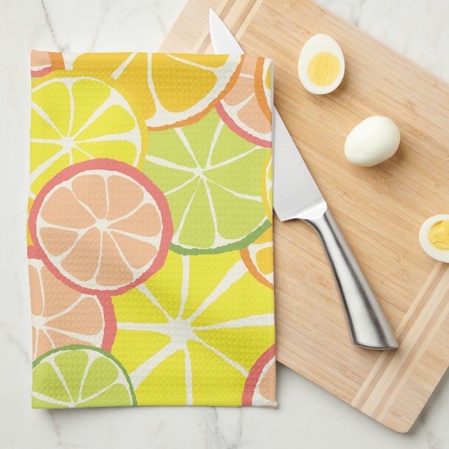 Summer Citrus Slice Kitchen Towel (Quarter Fold)