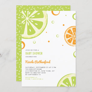 Summer Citrus Slices Baby Shower Invitation