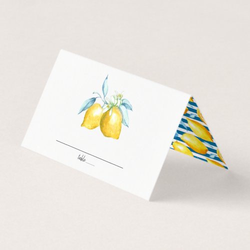 Summer Citrus Wedding Place Card