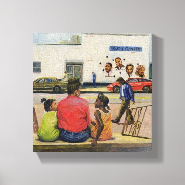 Summer City Stoop 2000 Canvas Print (Front)