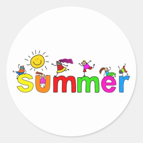 Summer Classic Round Sticker