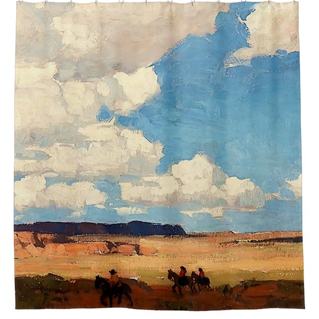 “Summer Cloud” Western Art by Edgar Payne Shower Curtain (Front)