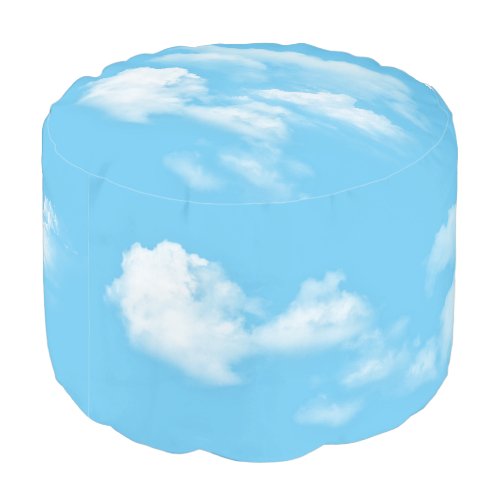 Summer Clouds On Blue Pouf