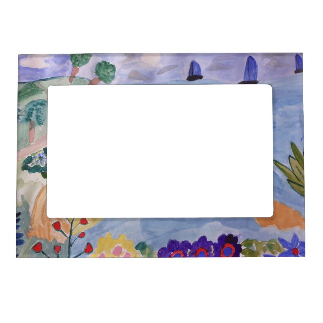 Summer Coast & Flowers Magnetic Frame (Front)