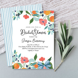 Summer Coastal Bridal Shower Invitation
