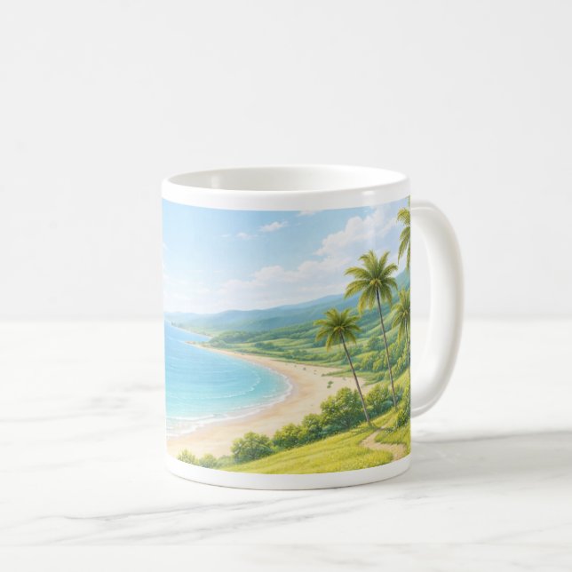 Summer Coastal Landscape Mug (Front Right)