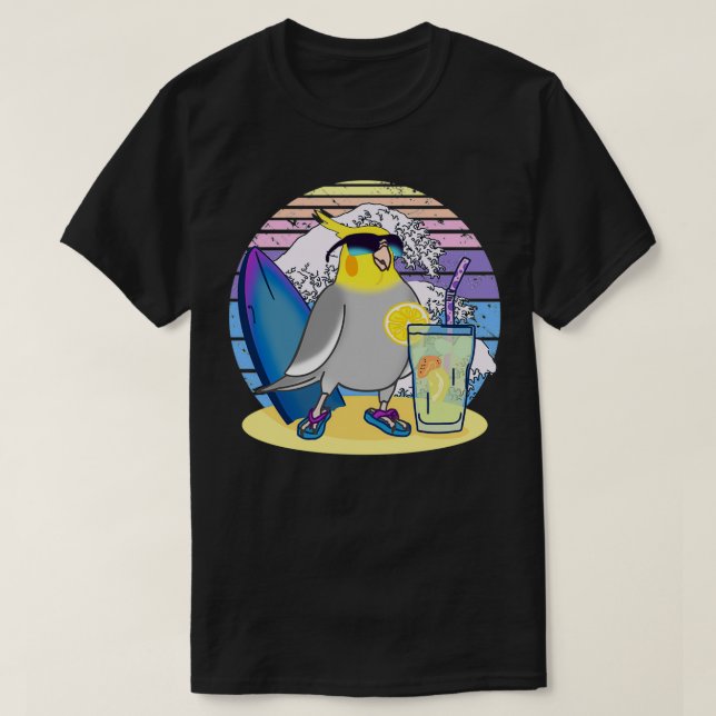 Summer Cockatiel T-Shirt (Design Front)