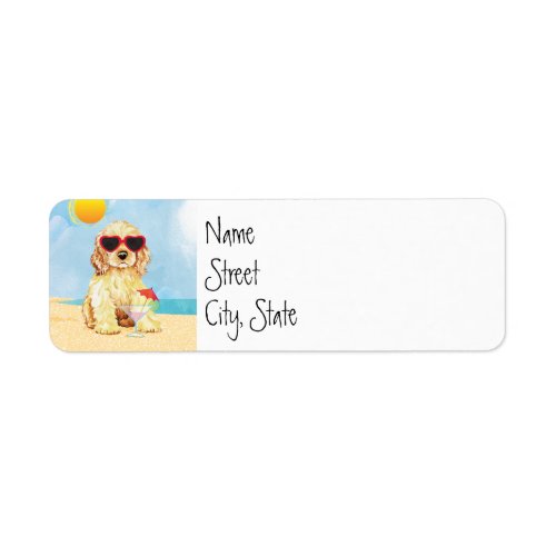 Summer Cocker Spaniel Label