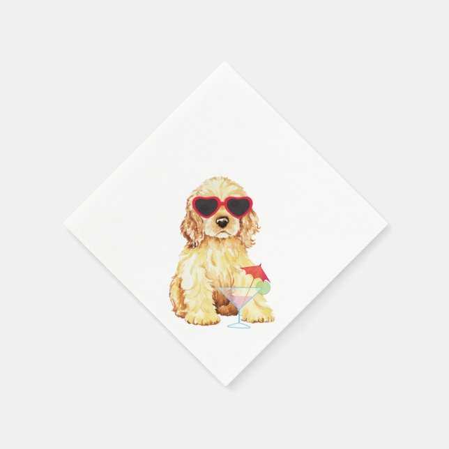 Summer Cocker Spaniel Napkins (Corner)