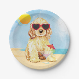 Summer Cocker Spaniel Paper Plates