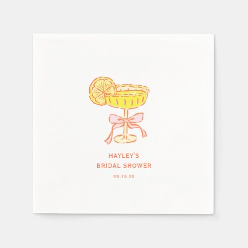Summer Cocktail Bridal Shower Bar Napkins