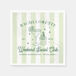 Summer Cocktail Club Bachelorette Napkins