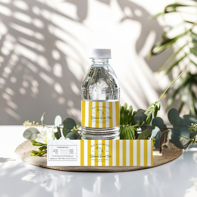Summer Cocktail Club | Bachelorette Water Bottle Label (Creator Uploaded)