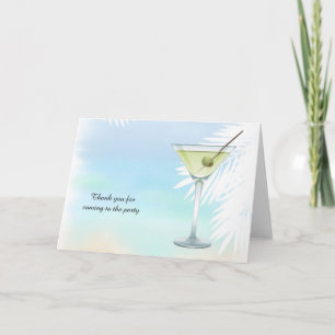 Summer Cocktail Letterpress Thank You Card