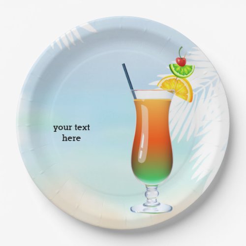 Summer Cocktail Paper Plates