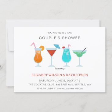 Summer Cocktail Party Couple's Shower Invitation