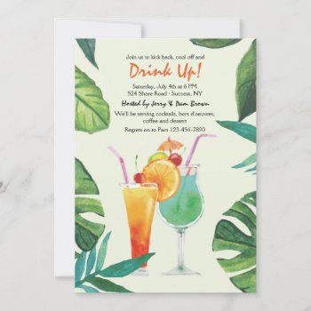 Summer Cocktail Party Invitation by CottonLamb at Zazzle