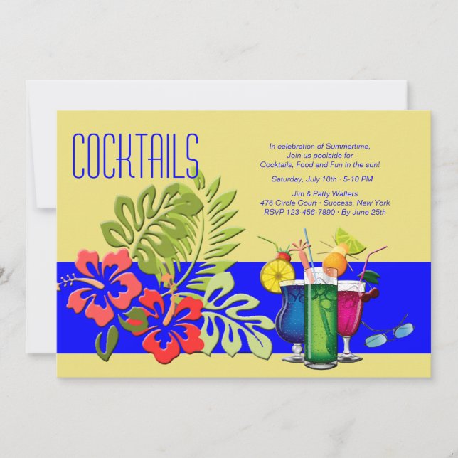 Summer Cocktail Party Invitation (Front)