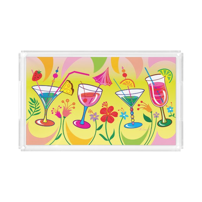 Summer Cocktails Acrylic Tray (Front)