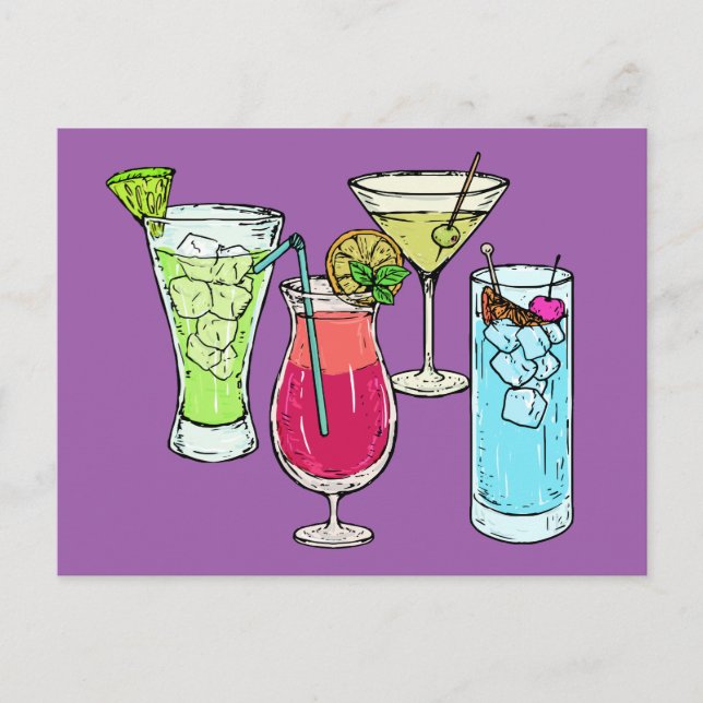 Summer Cocktails postcard (Front)
