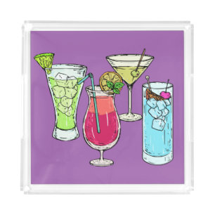 Summer Cocktails serving trays