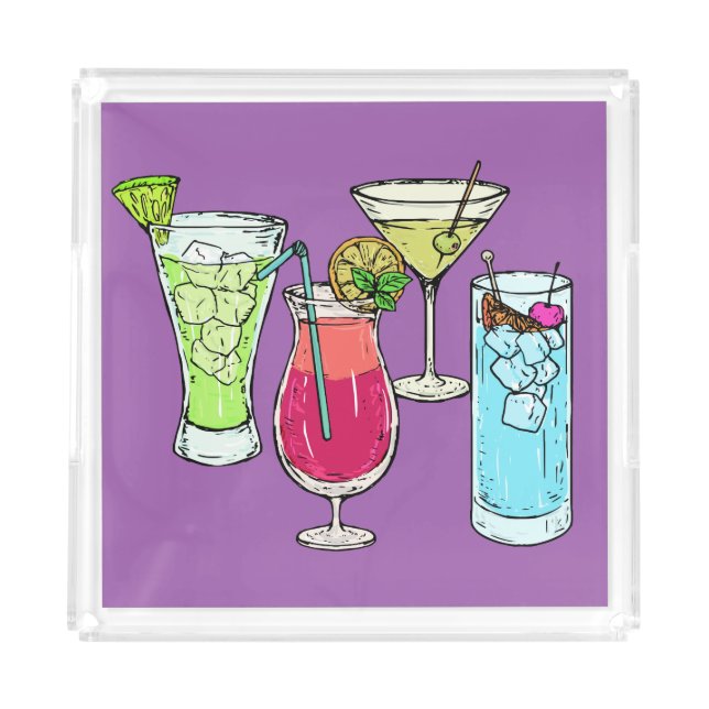 Summer Cocktails serving trays (Front)