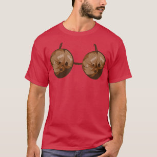 Summer Coconut Bra Halloween Costume Funny Outfit T-Shirt