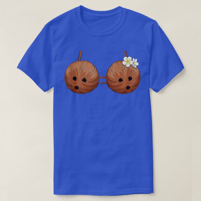 Summer Coconut Bra Halloween Costume Hawaii Aloha  T-Shirt (Design Front)