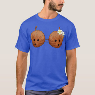 Summer Coconut Bra Halloween Costume Hawaii Aloha  T-Shirt