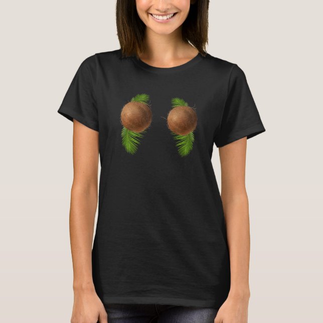 Summer Coconut Bra Halloween Costume  Outfit T-Shirt (Front)