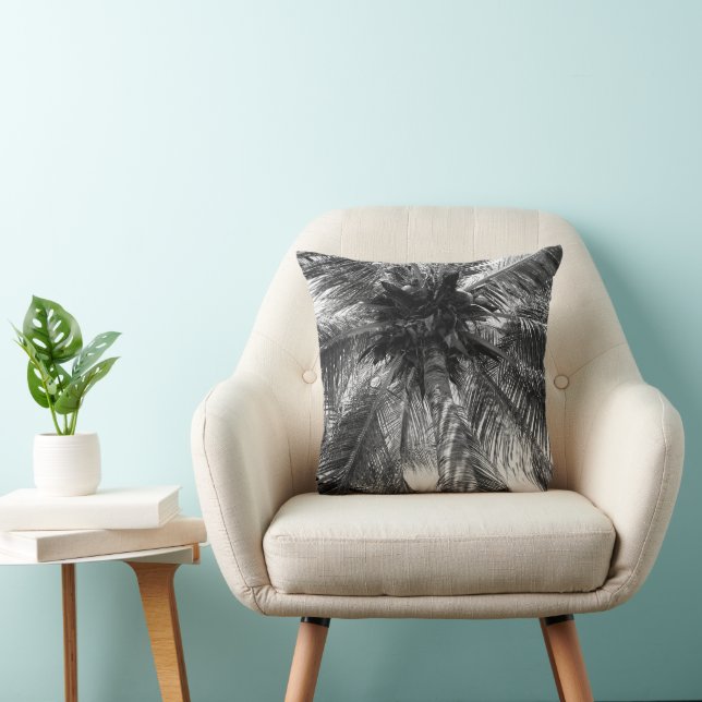 Summer Coconut Chill Palm 2 Throw Pillow (Chair)