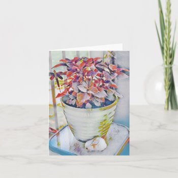 Summer Coleus Watercolor Note Card by Siberianmom at Zazzle