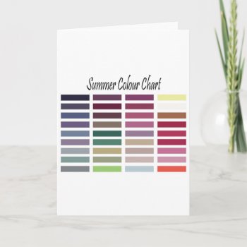 Summer Color Chart Card by Angel86 at Zazzle
