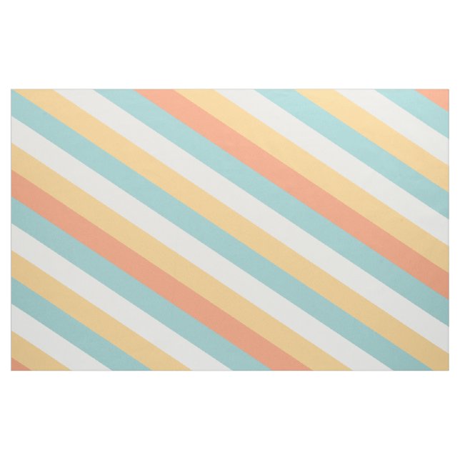 Summer Color Diagonal Stripes Pattern Fabric (Fat Quarter)
