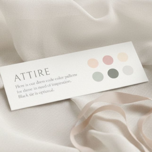 Summer Color Dot Wedding Attire Dress Code Card (Creator Uploaded)
